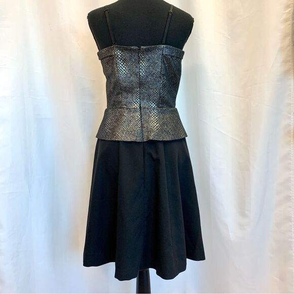 Ds Gray black metallic snake print peplum Bustier corset A-line strapless dress - Picture 6 of 13